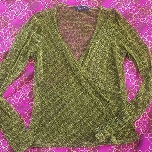 Sheer Black & Gold Going Out Top